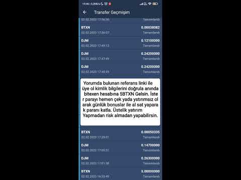 Bitexen ile Yatırımsız para kazan.