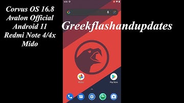 Corvus OS 16.8 Avalon Official Android 11 Redmi Note 4/4x Mido