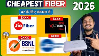 Best &amp; Cheapest Broadband Plans in India 2026 💥 Jio, Airtel &amp; BSNL (Rs.299 / Month