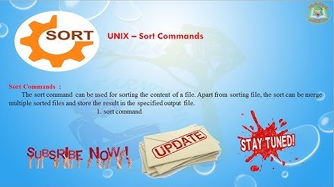 Lesson - 14 : UNIX - Sort Commands in Unix