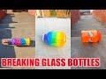Breaking Glass Bottles &amp; Balloon Drops 💥Crushing Crunchy &amp; Soft Things!#asmr #satisfying