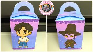 Personalizados para Iniciantes: Como Montar Caixa Cubo com Alça Festa Guerreiras do K-Pop - Jinu