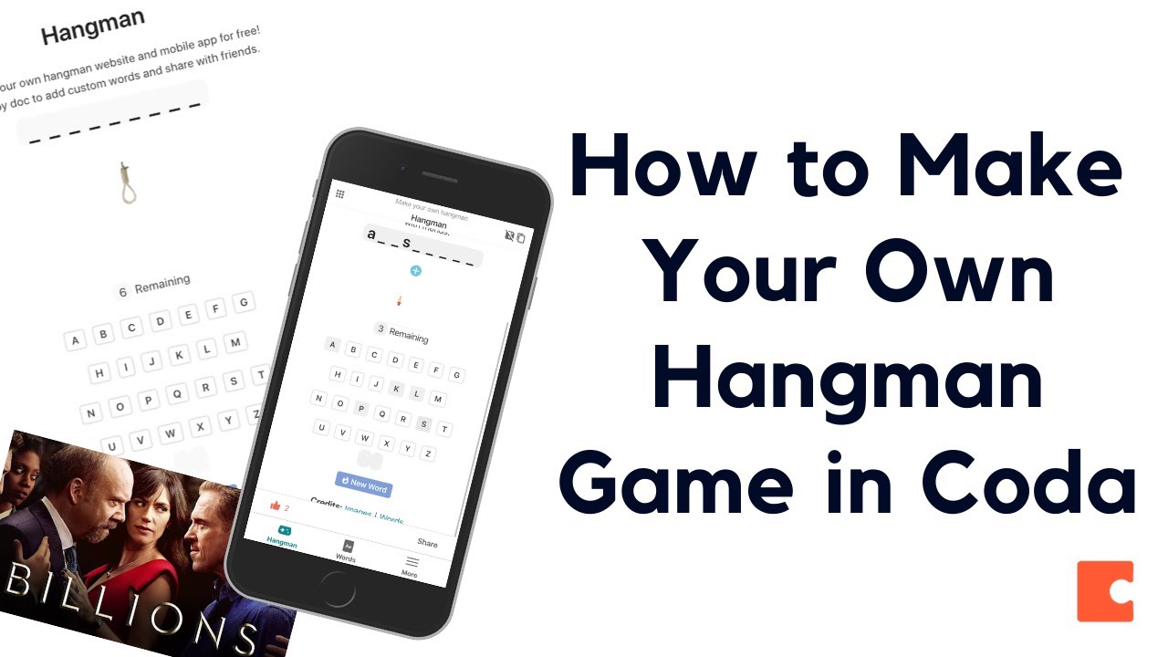 How to Make Your Own Hangman Game - Template & Tutorial (Coda) 