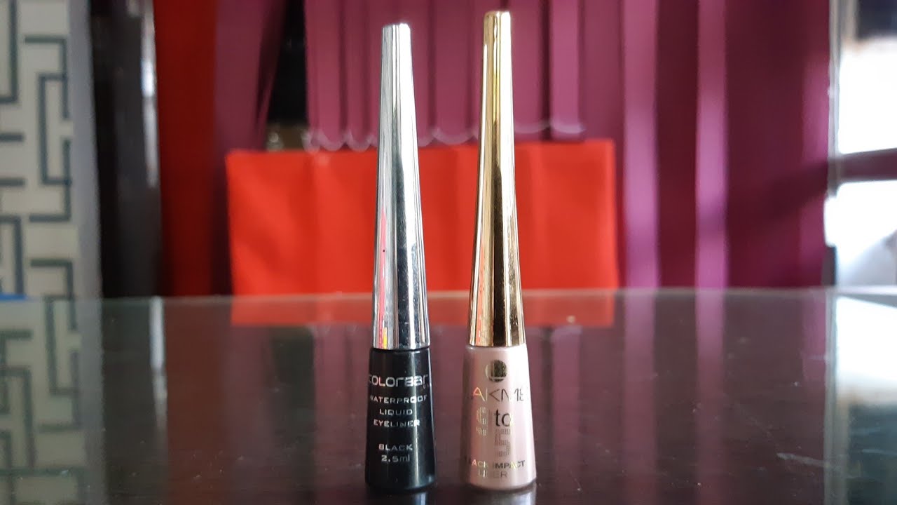 lakme 9to5 eyeliner vs colorbar waterproof eyeliner review, affordable