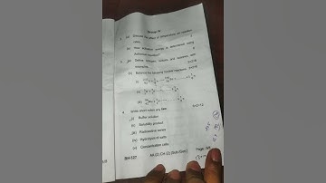 B.Sc part 2 chemistry Subsidiary Questions paper exam 2022 session 2020-23 #tmbu_latest_news