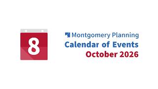 Montgomery Planning October 2026 Calendar of Events