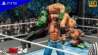 WWE 2K24 - John Cena, Triple h, Rey Mysterio, Randy Orton, Batista, Kane, | Elimination Chamber | 4K