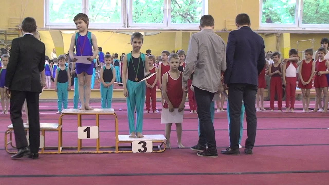 Rīgas Vingrošanas skolas meistarsacīkstes 05.2014. Michel Bruno Ader - 6 years old, 5 place