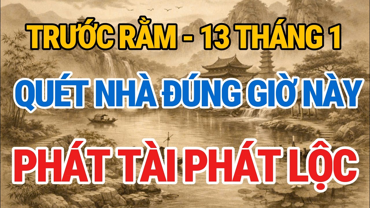 NGÀY 13 THÁNG GIÊNG , ĐỪNG DẠI quét nhà vào 5 giờ đại kị này  KẺO MẤT HẾT TÀI LỘC