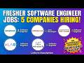 TOP 5 MNCs Hiring Freshers 2026! 🔥 | Siemens, S&amp;P Global, Oracle | Software Engineer Jobs