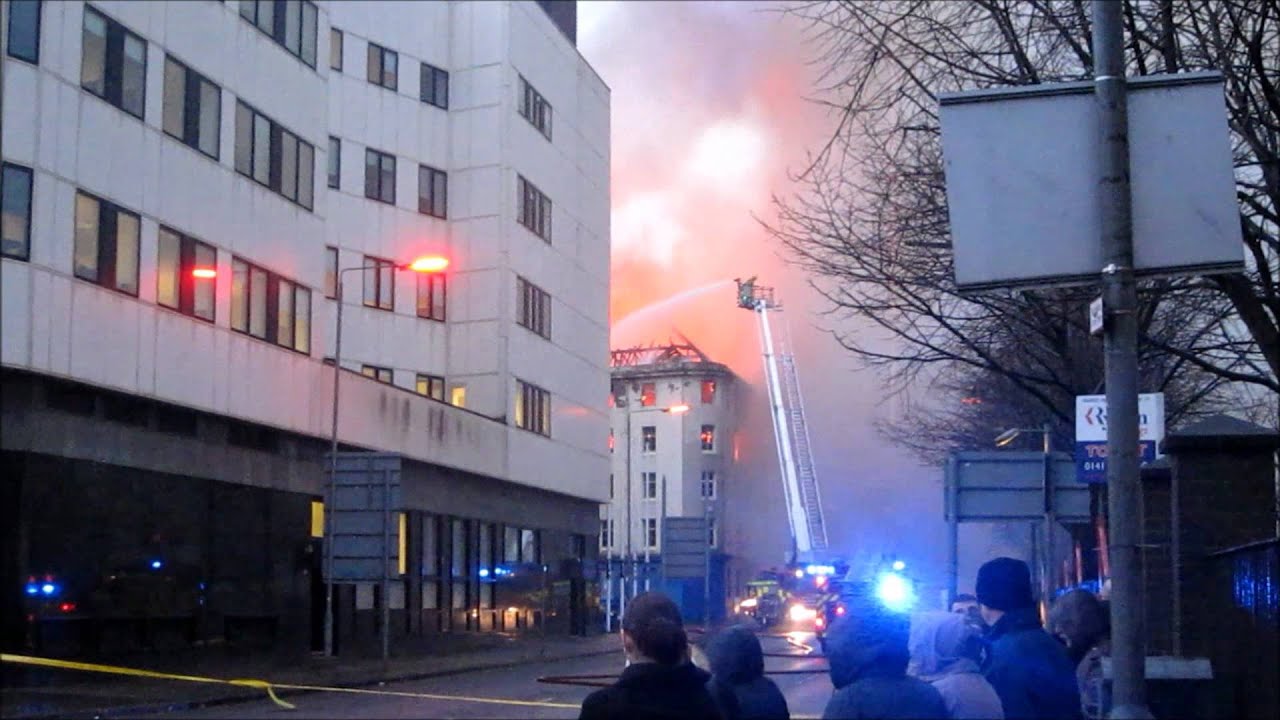Gusset Building fire, Glasgow - YouTube