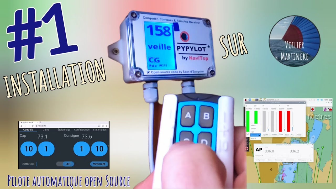 ⁣Installation Pypilot à bord #1 : nouveau pilote automatique Open Source sur @VoilierMartineke