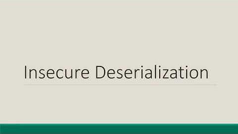 Insecure Deserialization Demo