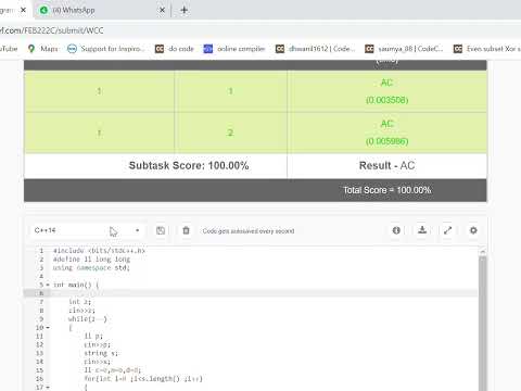 world chess championship solution Feb Long Challenge II codechef