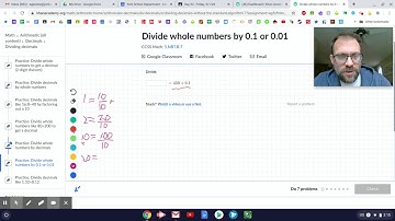 Dividing Whole Numbers by 0.1 and 0.01 Tutorial
