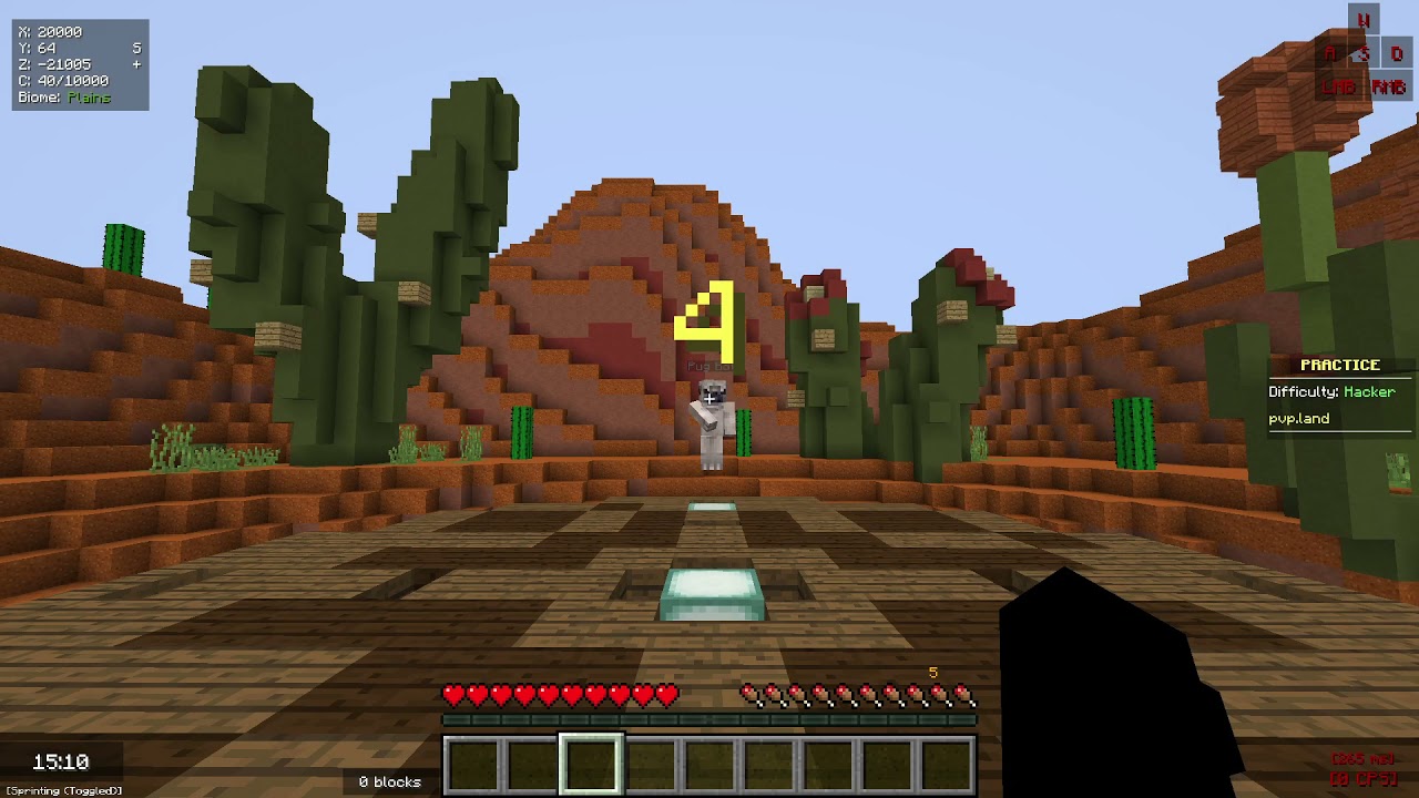 How many times can I beat the hacker bot in sumo? (click sounds)