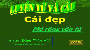 4E LTVC Mở rộng vốn từ Cái đẹp (t2)