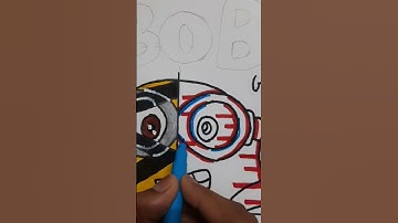 One drawing But 4 Different Style😳 ✨minions bob✨ part 2 #shorts #kratikaart