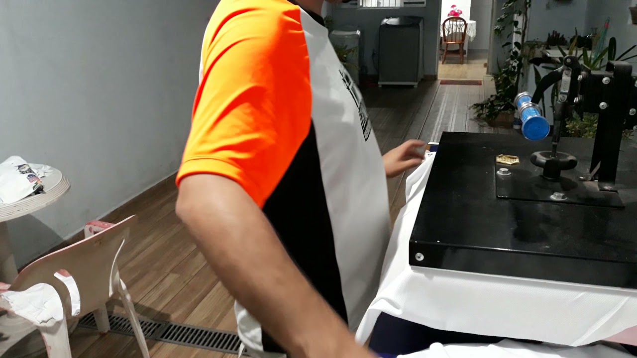 582 SUBLIMANDO 2 CAMISETAS DE UMA VEZ NA PRENSA MAQMEI 40X60