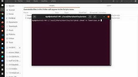 creating right click options for Ubuntu 21 nautilus scripts