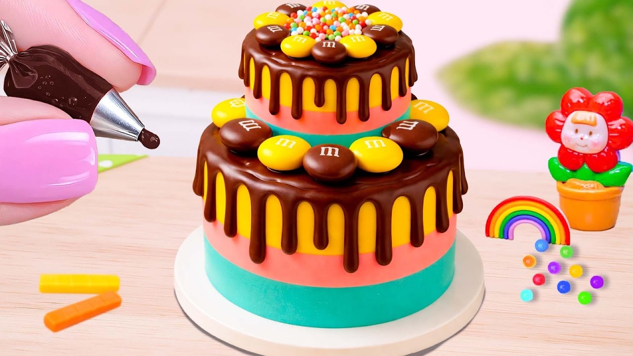 Chocolate Arco-Íris com M&M 🍫🌈 Colorido e Delicioso ✨ Cake Wish
