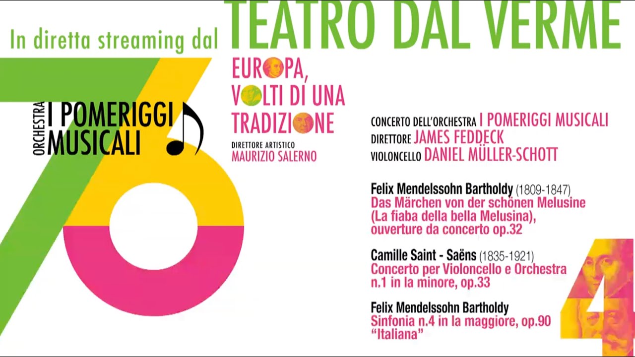 Mendelssohniana - Feddeck, Müller-Schott, Orchestra I Pomeriggi Musicali | 76ª Stagione Sinfonica