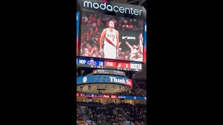 Trail Blazers played a excellent tribute video for CJ McCollum before tonights game against Pelicans