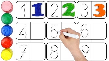 Numbers Game | Write Numbers 1 to 9 Along the Dotted Line | Learn Numbers 1 to 9 with Toy Numbers