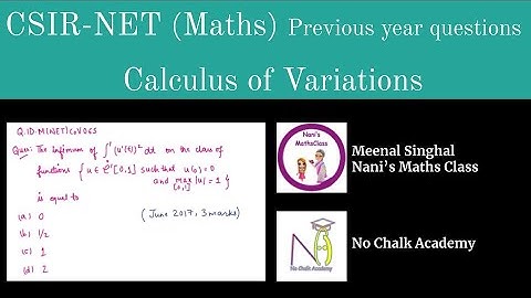 Calculus of Variation (Calculation of Infimum) Question UGC NET (Q.IDM(NET)CoV06S)
