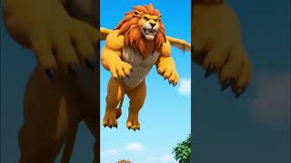 Monster lion break tree and fly in the sky #monsterlion #fly #jungle #shorts