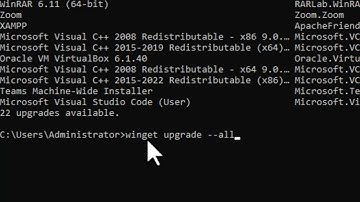 How to upgrade all Window applications with one click using winget.