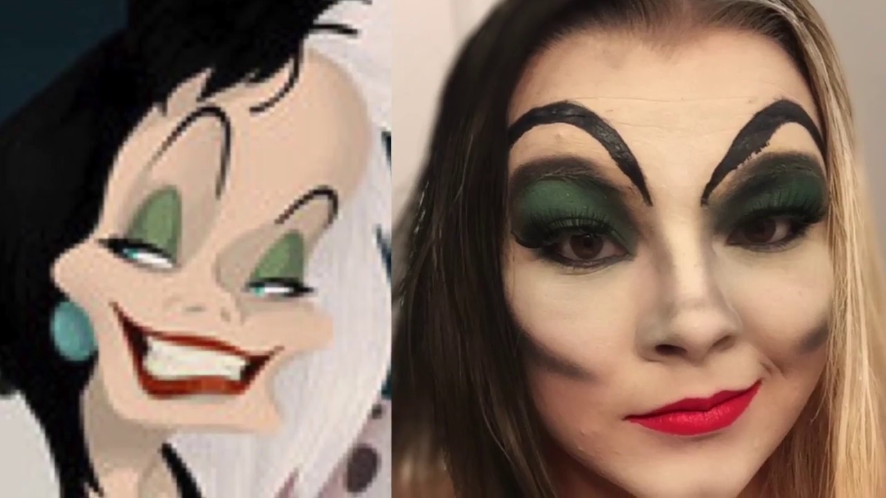 Cruella de Vil Costume Makeup - YouTube
