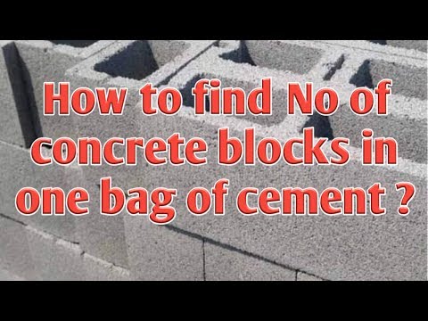 Video: Hoeveel holle blokken zitten er in een zak cement?