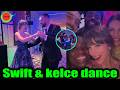 Travis Kelce & Fiancé Taylor Swift dance at player Karlaftis' wedding in Greece