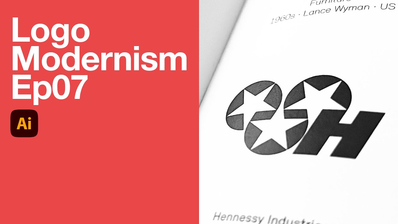 Logo Modernism Ep07: Hennessy Industries (Draw Star Logo in Adobe