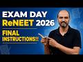 ReNEET 2026 EXAM DAY - Live with Kapil Sir #reneet