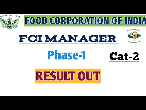 FCI Manager phase 1 Result out check now