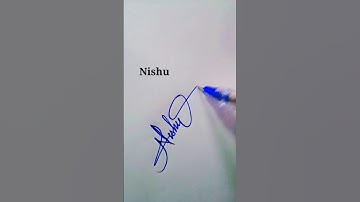 Nishu signature style ❤️ | N letter signature style #signature #ytshorts #shorts #trending
