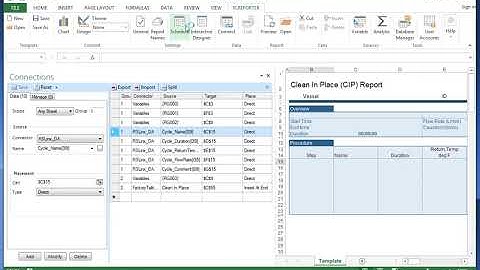 XLReporter Clean in Place (CIP) Report
