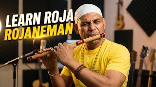 Roja Janeman | Roja | C Sharp Beginners Bansuri Tutorial | Anjani Flute 
