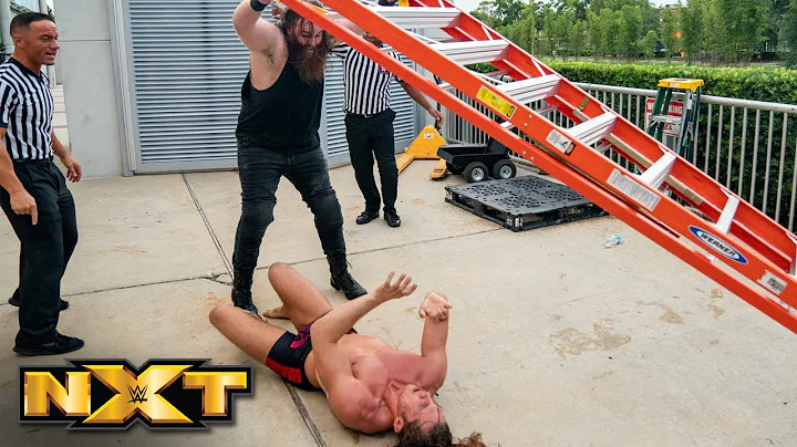 Matt Riddle and Killian Dain brawl outside the are...