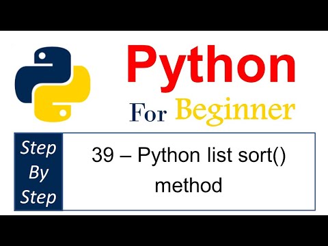 39 - تنظيم القوائم فى لغه بايثون organize python list using sort ...