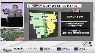 VNN First Alert Forecast: Heat wave continues Sunday; hot, dry workweek