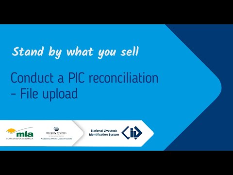 NLIS how-to: Conduct a PIC reconciliation - by file upload