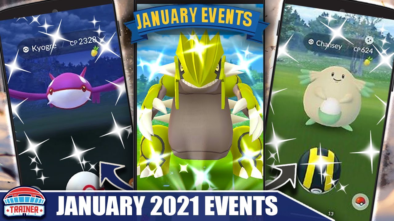 January 21 Is Amazing Full Month Event Breakdown Shiny Kyogre Groudon Chansey Pokemon Go Youtube