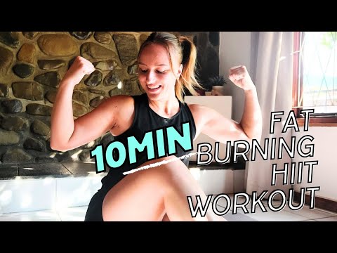 10 Minute fat burning 🔥 HIIT workout with no equipment // FULL BODY at ...