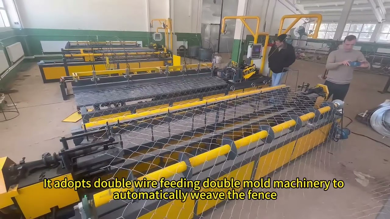 Automatic Chain Link Fence Making Machine Cyclone Wire Mesh Supplier Construction Farm 