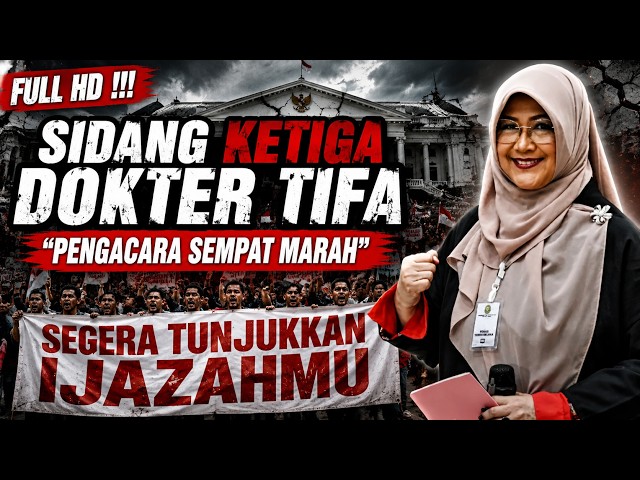 FULL HD !!! SIDANG KETIGA DOKTER TIFA, PENGACARA SEMPAT MARAH : "MANA BUKTINYA"