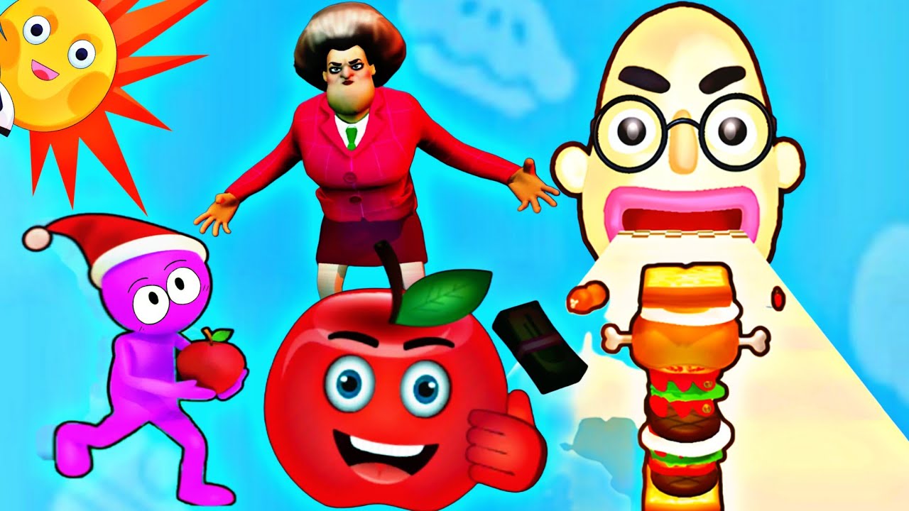Scary Teacher. Sandwich Runner VS Fruit Run. Gameplay Android Games ...