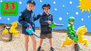 Assistant and BatBoy Ryan are Bubble Patrol and Hunt PJ Masks
